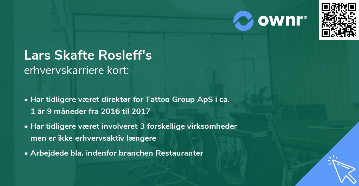 Lars Skafte Rosleff's erhvervskarriere kort