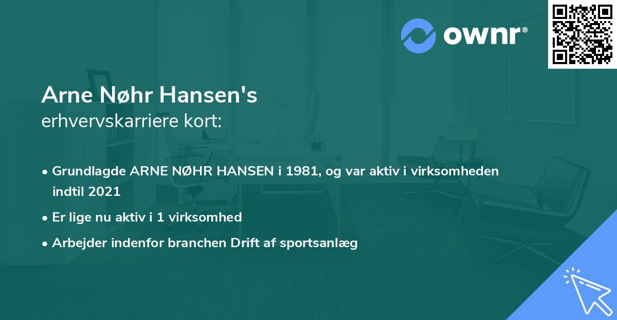 Arne Nøhr Hansen's erhvervskarriere kort