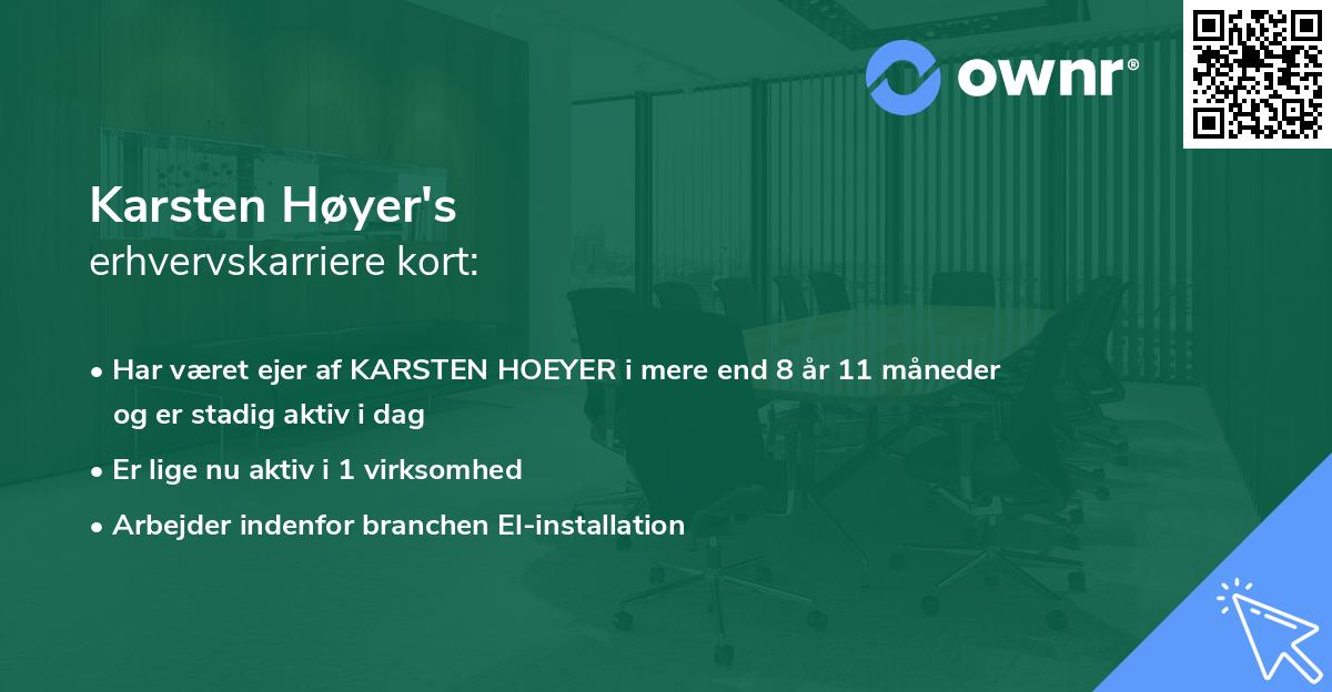 Karsten Høyer's erhvervskarriere kort