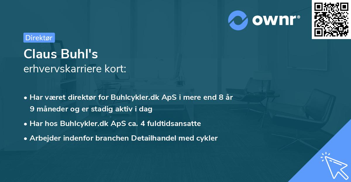 Claus Buhl's erhvervskarriere kort