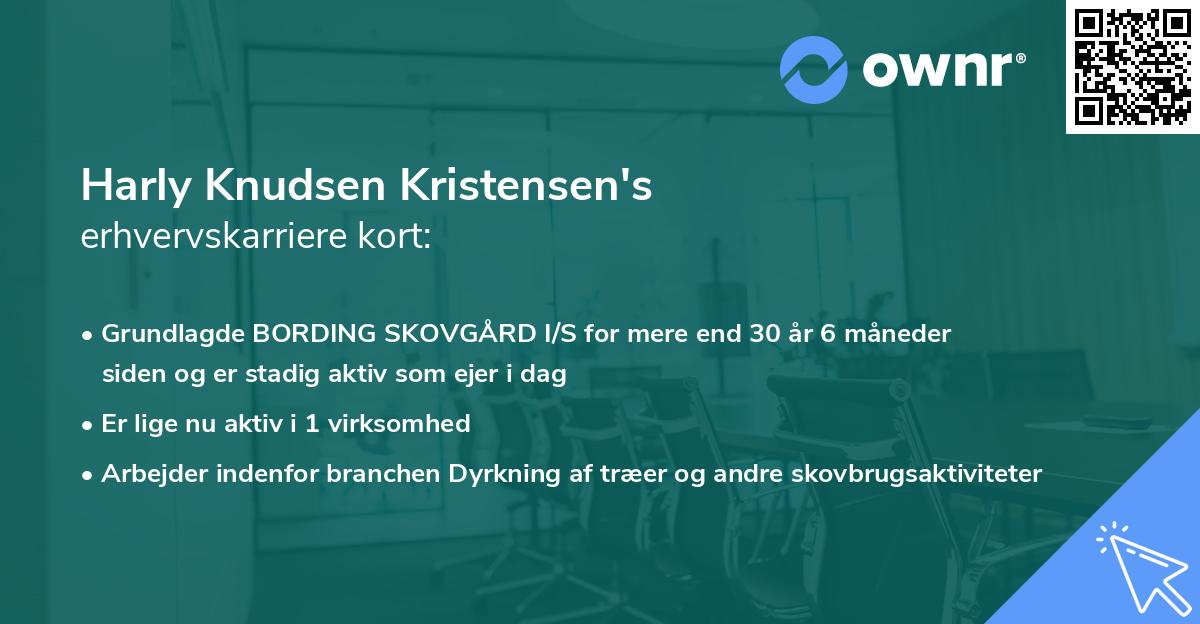 Harly Knudsen Kristensen's erhvervskarriere kort