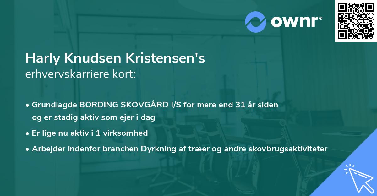 Harly Knudsen Kristensen's erhvervskarriere kort