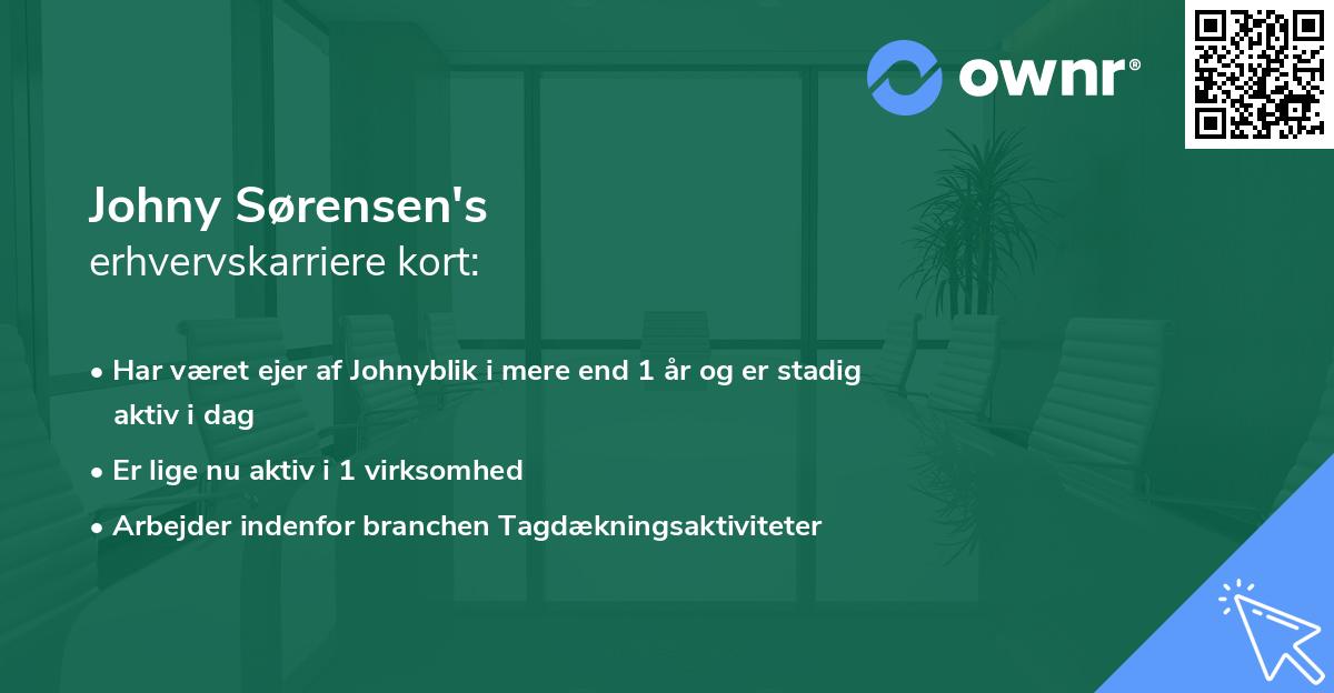 Johny Sørensen's erhvervskarriere kort