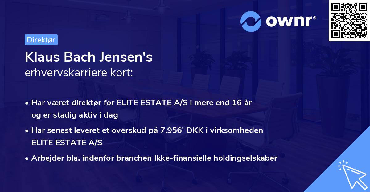 Klaus Bach Jensen's erhvervskarriere kort