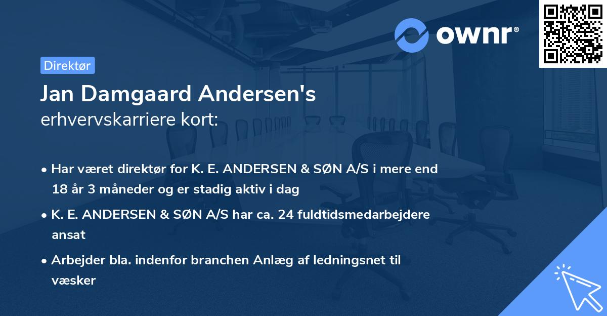 Jan Damgaard Andersen's erhvervskarriere kort