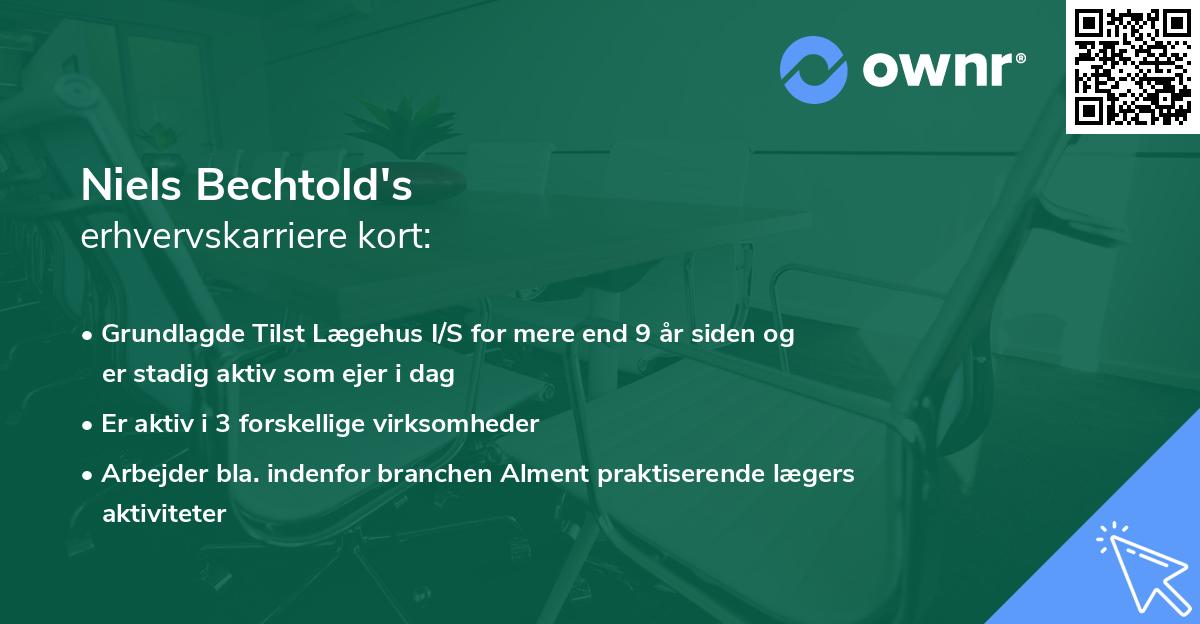 Niels Bechtold's erhvervskarriere kort