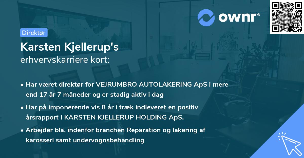 Karsten Kjellerup's erhvervskarriere kort