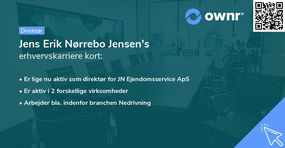 Jens Erik Nørrebo Jensen's erhvervskarriere kort