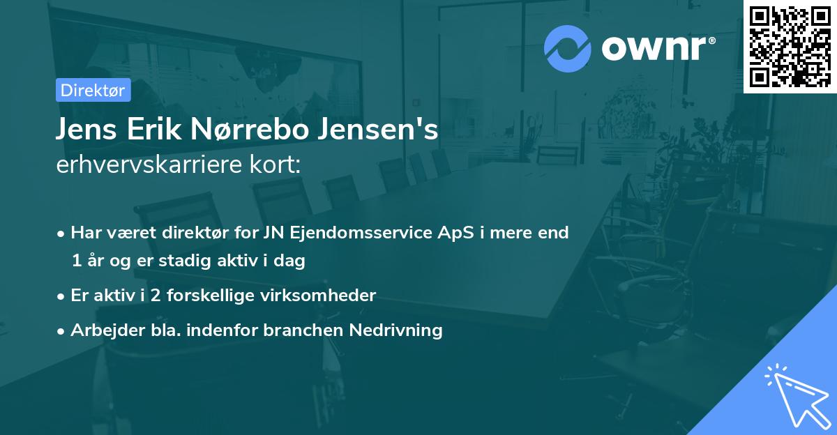 Jens Erik Nørrebo Jensen's erhvervskarriere kort