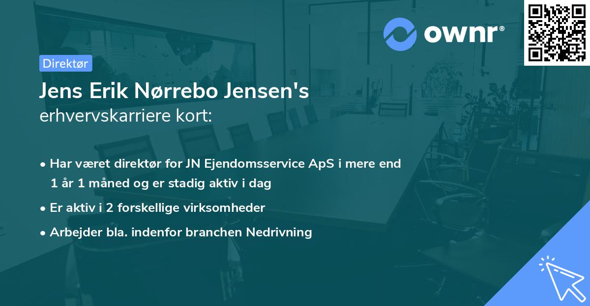 Jens Erik Nørrebo Jensen's erhvervskarriere kort