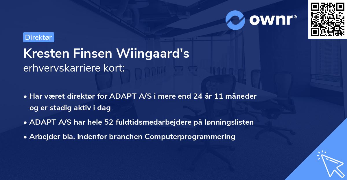 Kresten Finsen Wiingaard's erhvervskarriere kort