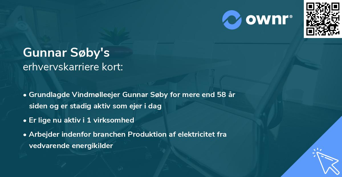 Gunnar Søby's erhvervskarriere kort