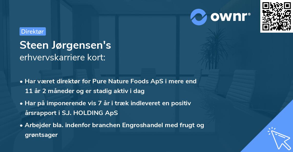 Steen Jørgensen's erhvervskarriere kort