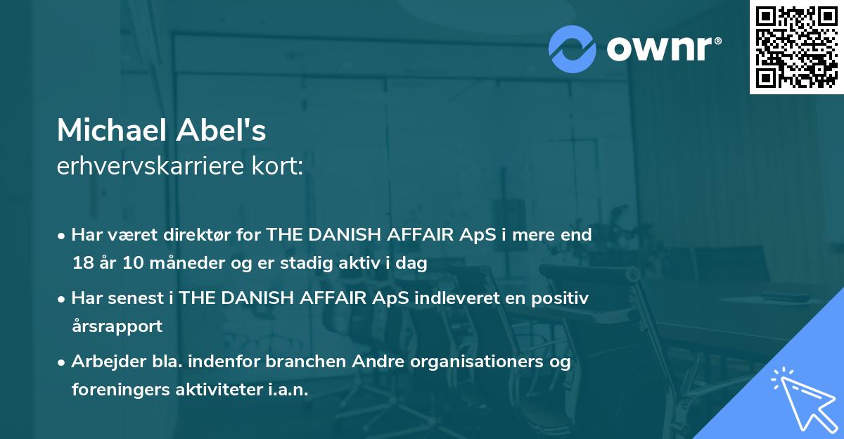 Michael Abel's erhvervskarriere kort