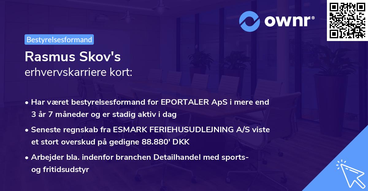 Rasmus Skov's erhvervskarriere kort