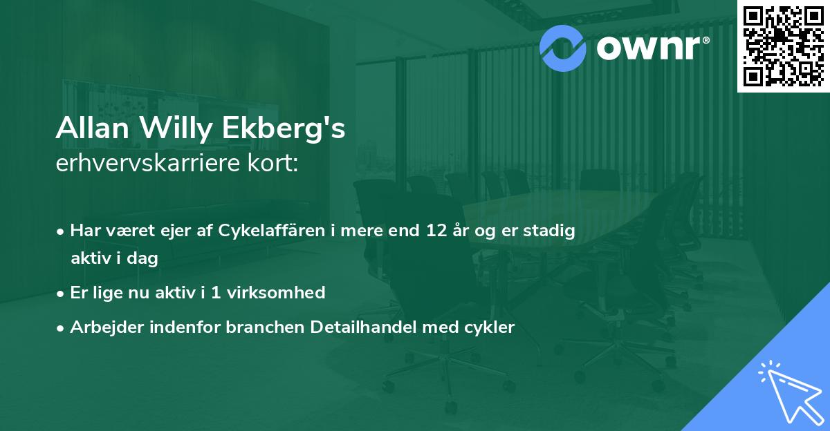 Allan Willy Ekberg's erhvervskarriere kort