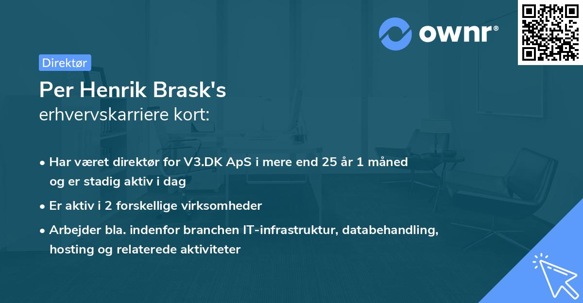 Per Henrik Brask's erhvervskarriere kort