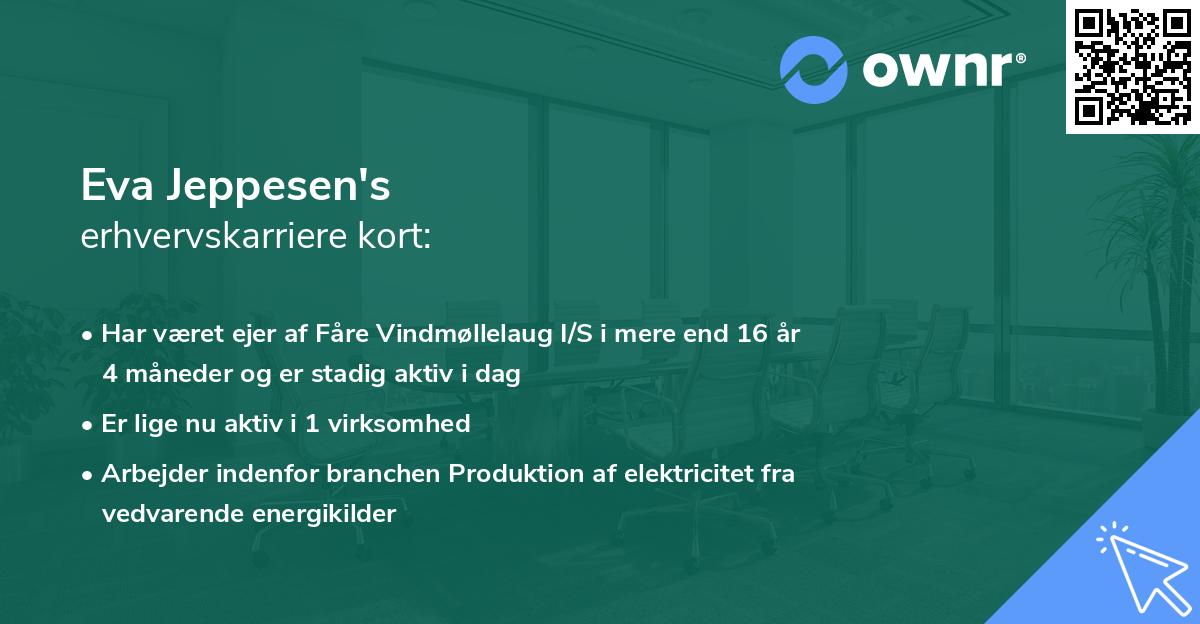 Eva Jeppesen's erhvervskarriere kort