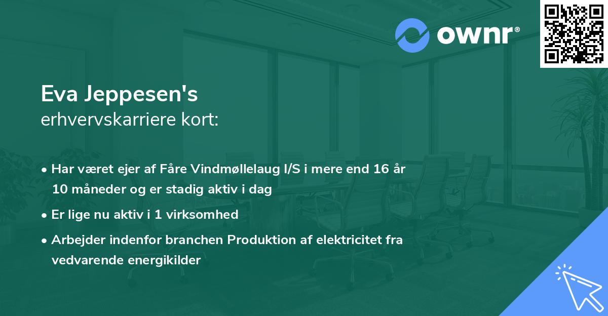 Eva Jeppesen's erhvervskarriere kort