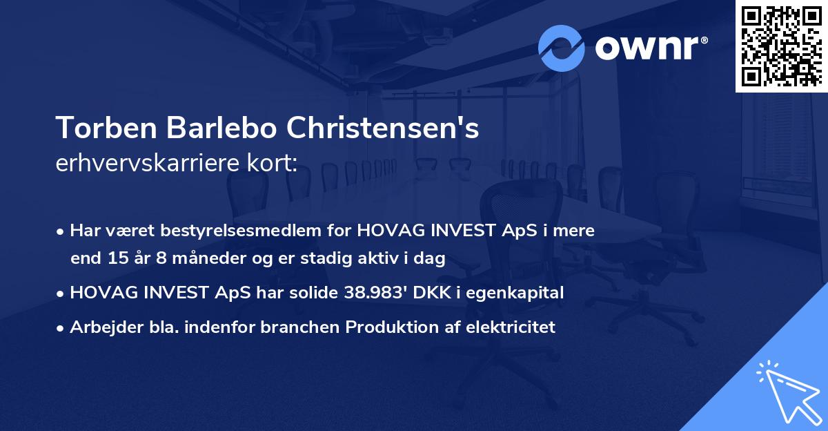 Torben Barlebo Christensen's erhvervskarriere kort