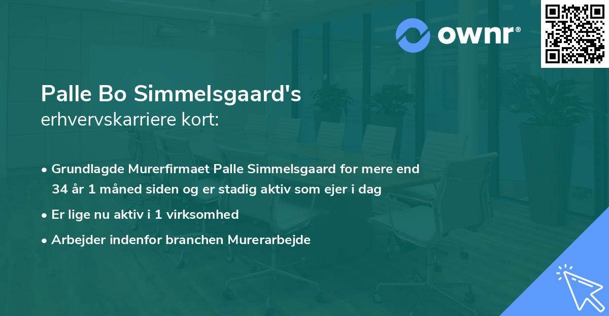 Palle Bo Simmelsgaard's erhvervskarriere kort