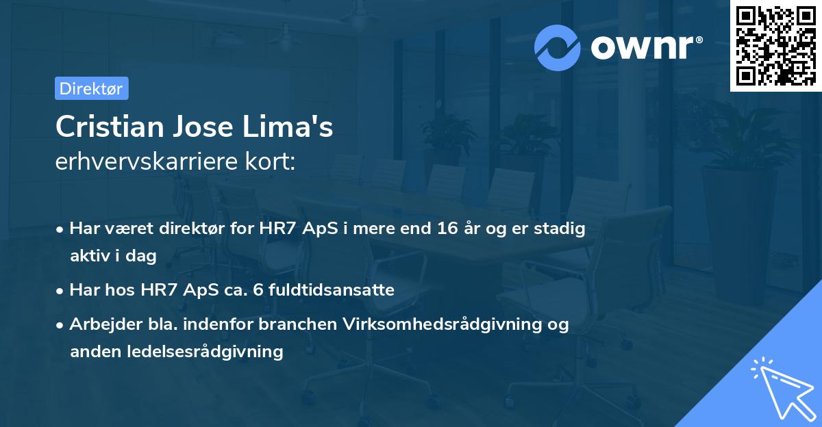 Cristian Jose Lima's erhvervskarriere kort