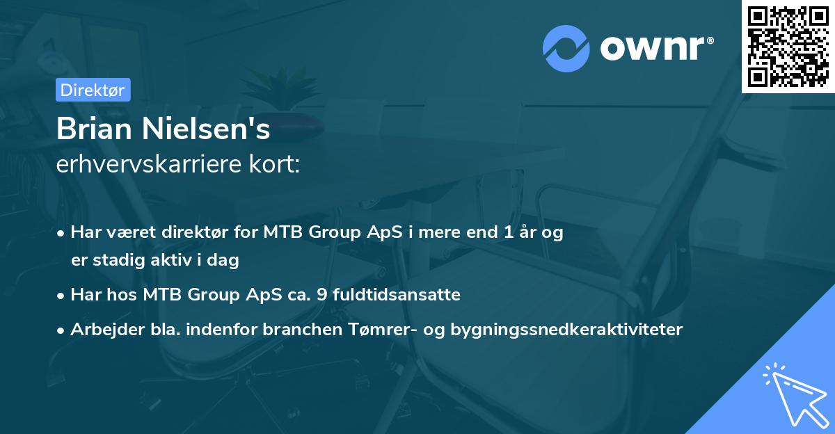 Brian Nielsen's erhvervskarriere kort