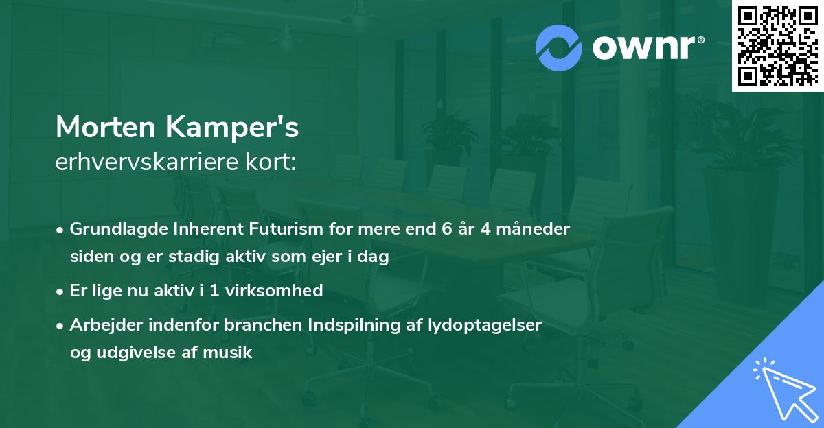 Morten Kamper's erhvervskarriere kort