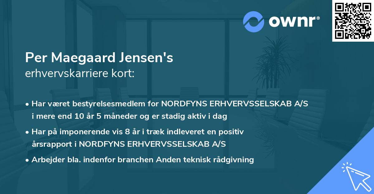 Per Maegaard Jensen's erhvervskarriere kort
