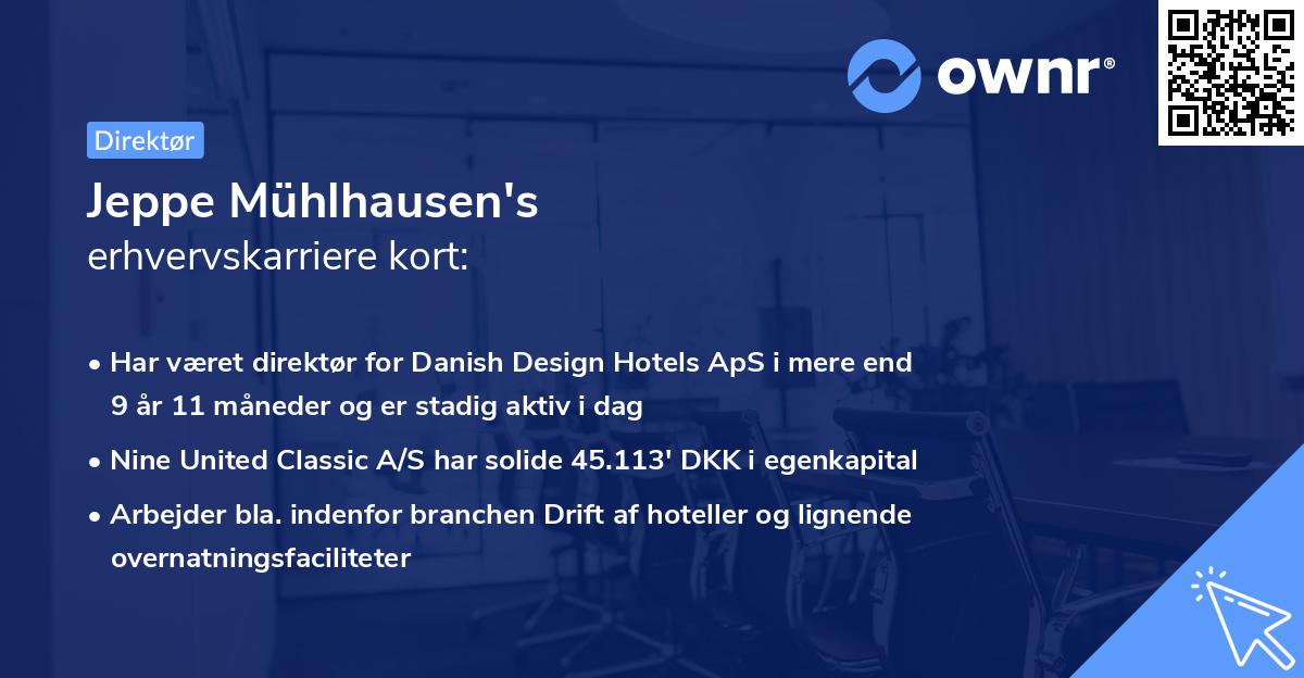 Jeppe Mühlhausen's erhvervskarriere kort