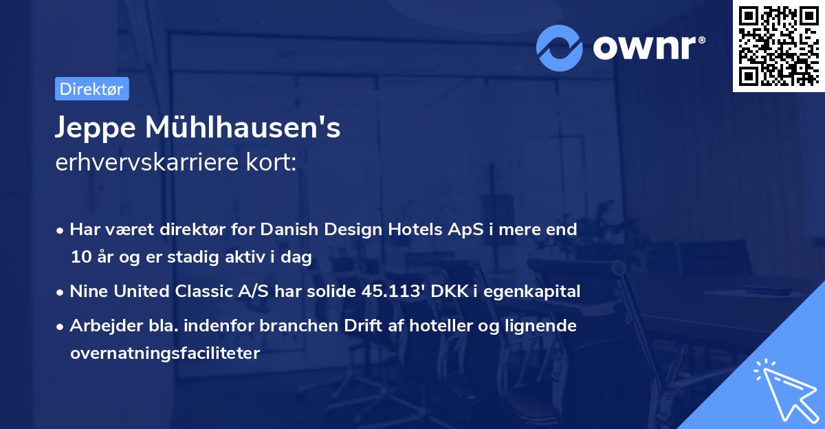 Jeppe Mühlhausen's erhvervskarriere kort