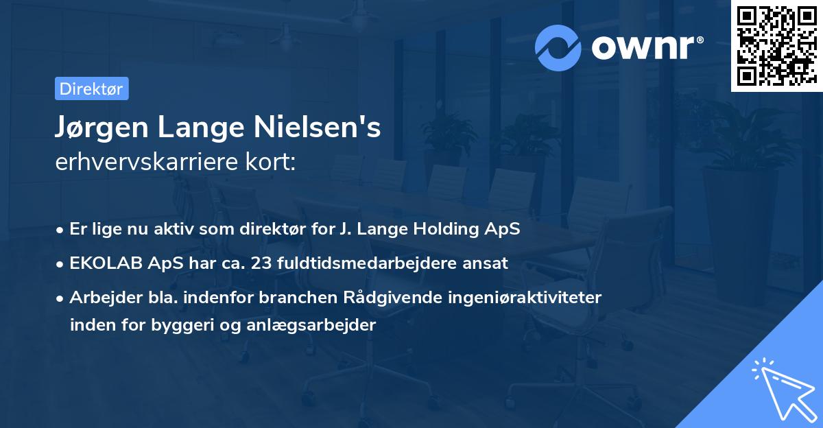 Jørgen Lange Nielsen's erhvervskarriere kort