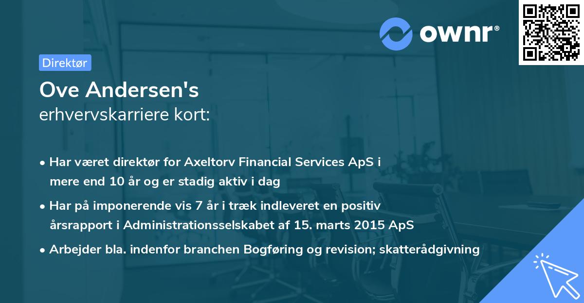 Ove Andersen's erhvervskarriere kort