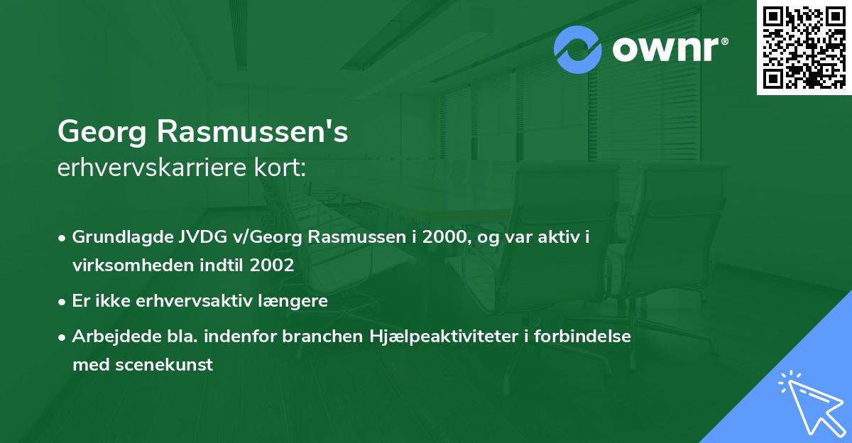 Georg Rasmussen's erhvervskarriere kort