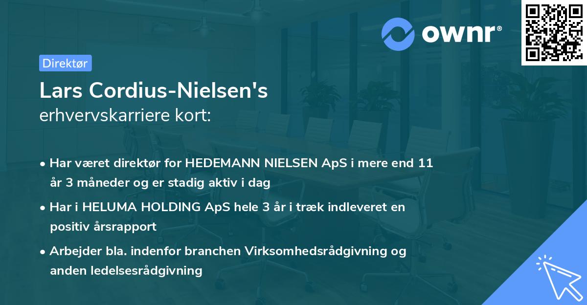Lars Cordius-Nielsen's erhvervskarriere kort