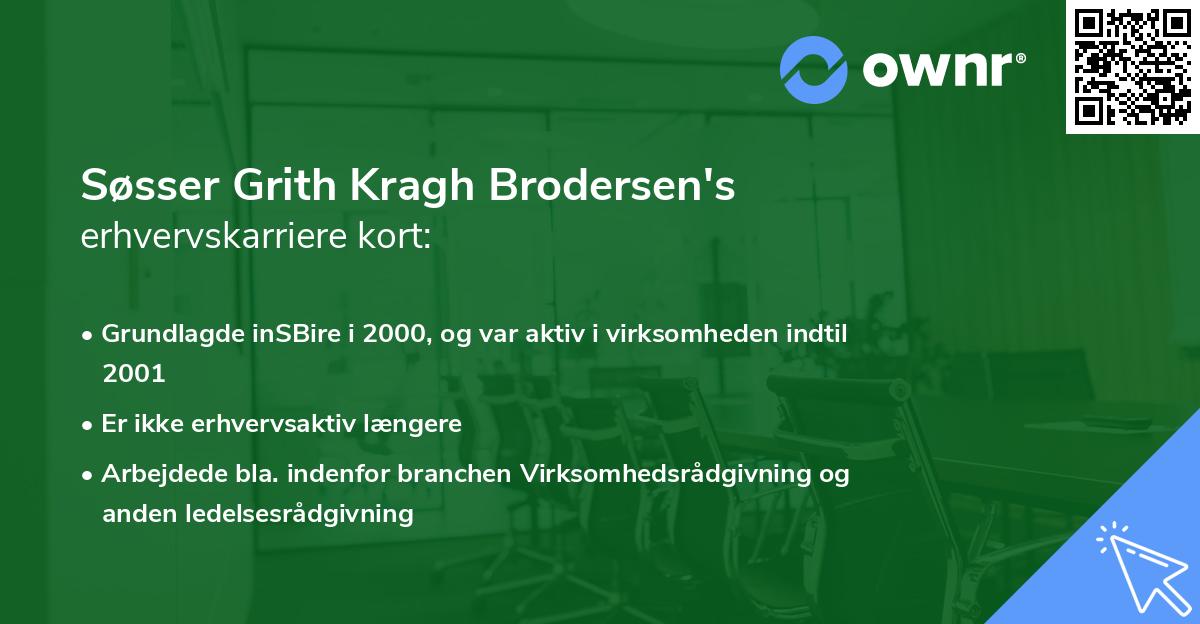 Søsser Grith Kragh Brodersen's erhvervskarriere kort