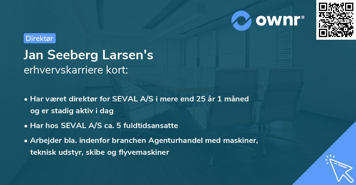 Jan Seeberg Larsen's erhvervskarriere kort