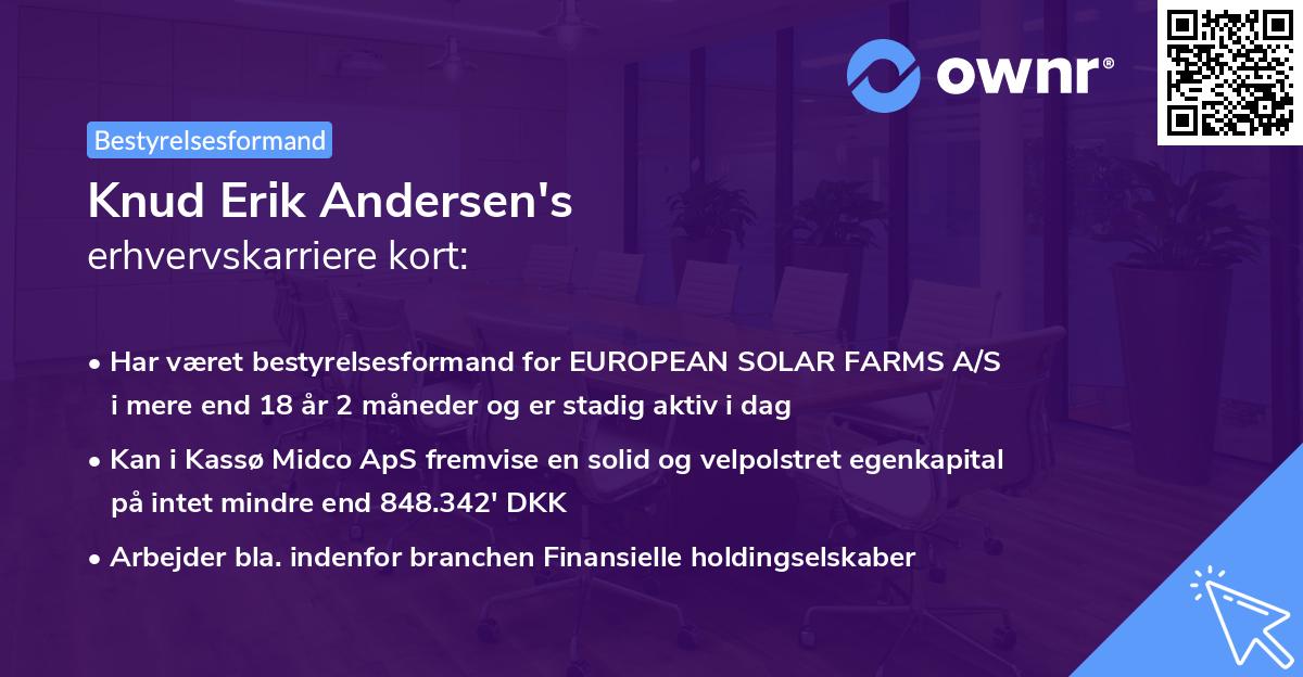 Knud Erik Andersen's erhvervskarriere kort