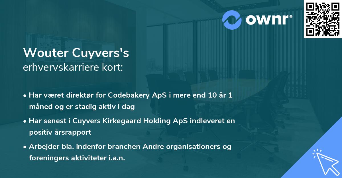 Wouter Cuyvers's erhvervskarriere kort