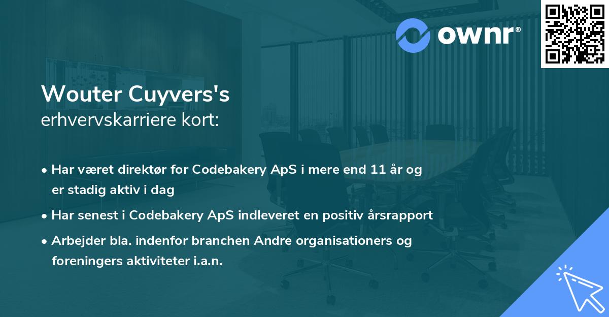 Wouter Cuyvers's erhvervskarriere kort