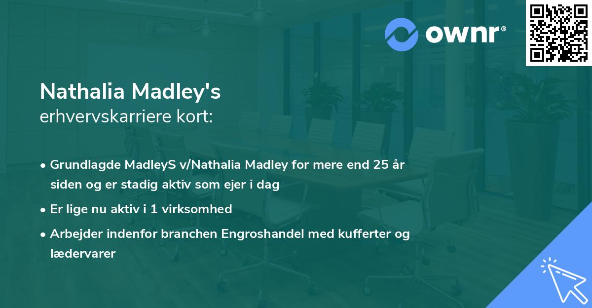 Nathalia Madley's erhvervskarriere kort