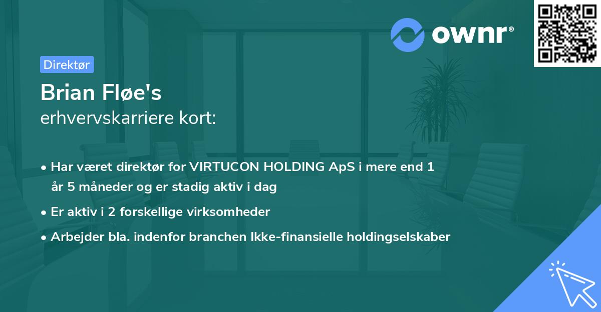 Brian Fløe's erhvervskarriere kort