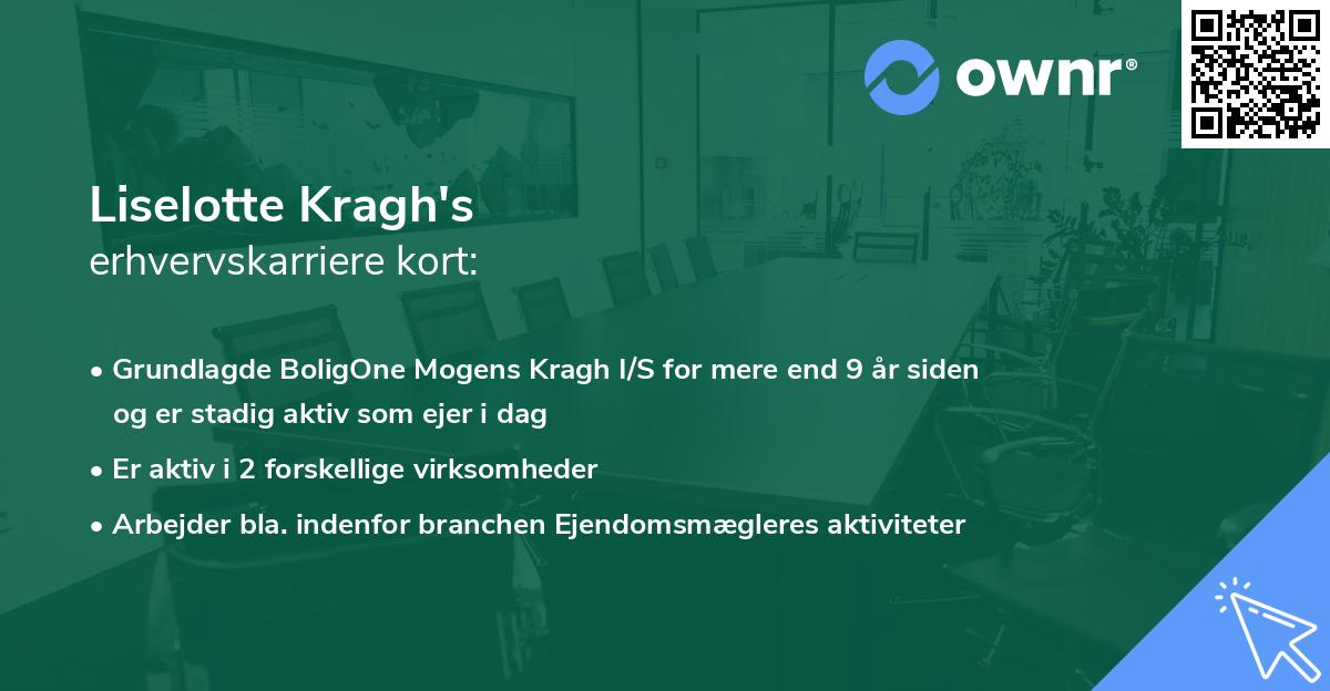 Liselotte Kragh's erhvervskarriere kort