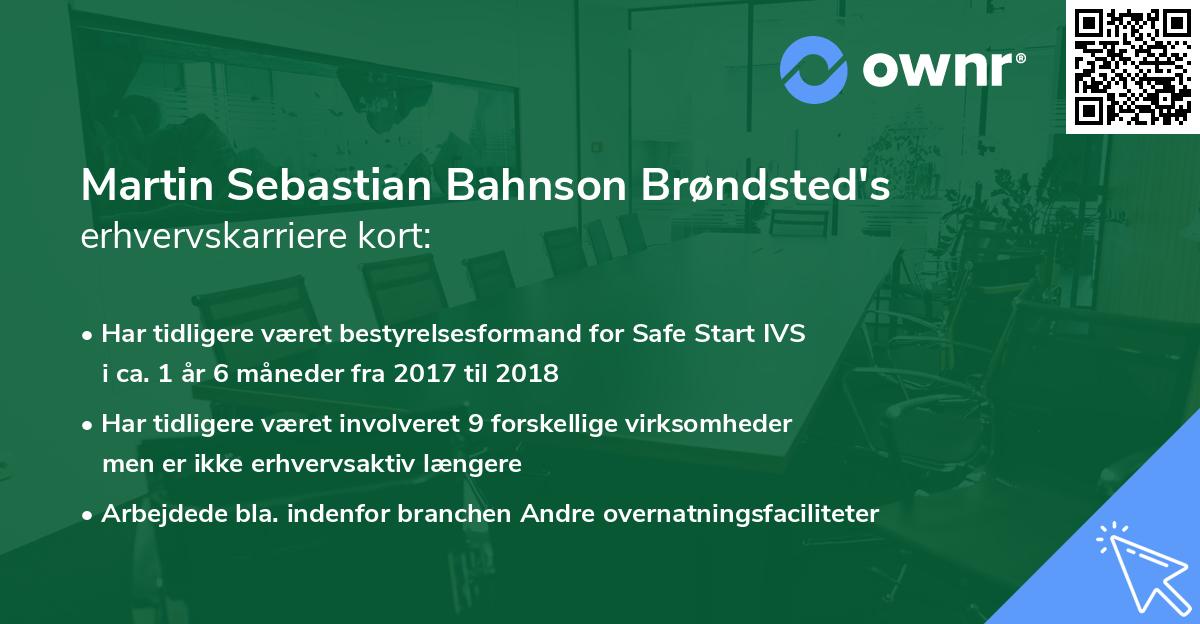 Martin Sebastian Bahnson Brøndsted's erhvervskarriere kort
