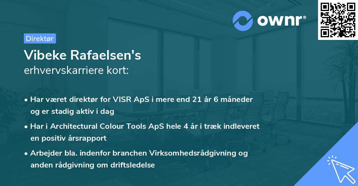 Vibeke Rafaelsen's erhvervskarriere kort
