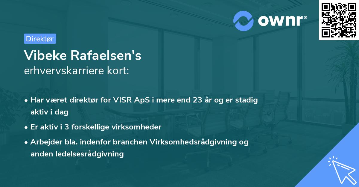 Vibeke Rafaelsen's erhvervskarriere kort