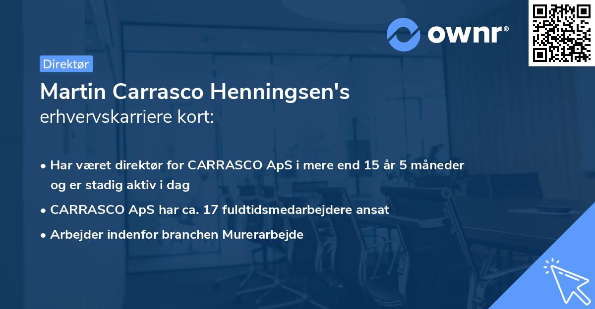 Martin Carrasco Henningsen's erhvervskarriere kort
