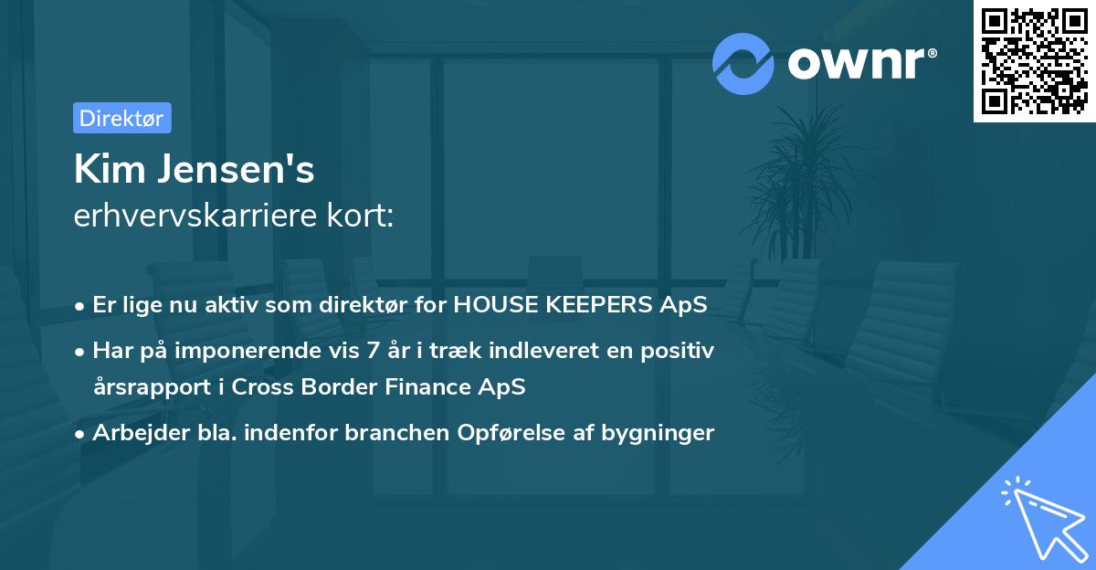 Kim Jensen's erhvervskarriere kort