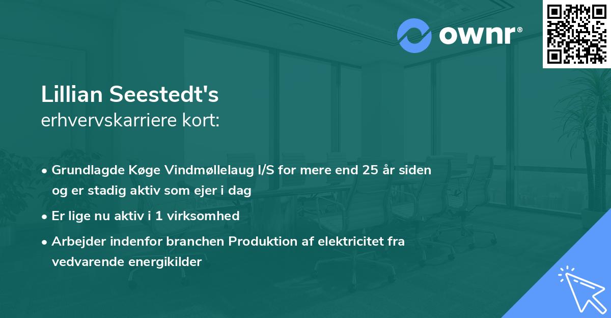 Lillian Seestedt's erhvervskarriere kort