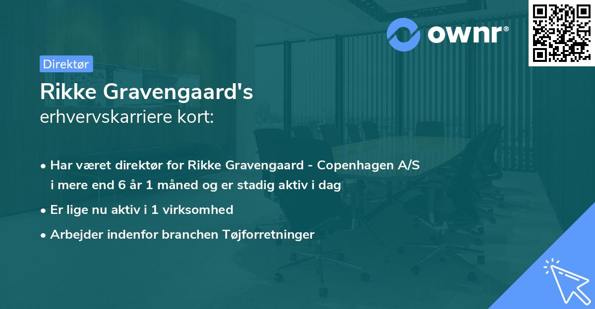 Rikke Gravengaard's erhvervskarriere kort